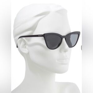 Prada 56mm Black Cat-Eye Sunglasses
